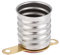 sourcing map 20 Stück E10 Lampenfassung 19x13mm DC 30V 2 Stifte Lampenfassung Schraubsockel mit Montageplatte Vernickeltes Kupfer Silber Ton