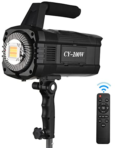Andoer Studio Light,CY-100W 100W COB Studio LED Video Light Photography Light Bi-color 3000-6000K Dimmable Brightness CRI ≥95 for Live Stream Photography Outdoor Photography Portrait Video Shooting