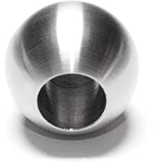 PRIOstahl Zierkugel mit Durchgangsbohrung Edelstahlkugel Stabkugel Endkappe - 1 x Kugel für Stab 12mm aus Edelstahl V2A für Füllstab Balkon Terasse Geländer Handlaufhalter Dekoration Stäbe