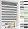 BelleMax Doppelrollo Klemmfix ohne Bohren & mit Bohren, 100x200cm(BxH), Dunkelgrau, Duo Rollo, Sonnenschutz lichtdurchlässig Blickdicht, Klemmrollo Fensterrollo, Rollos für Fenster und Tür