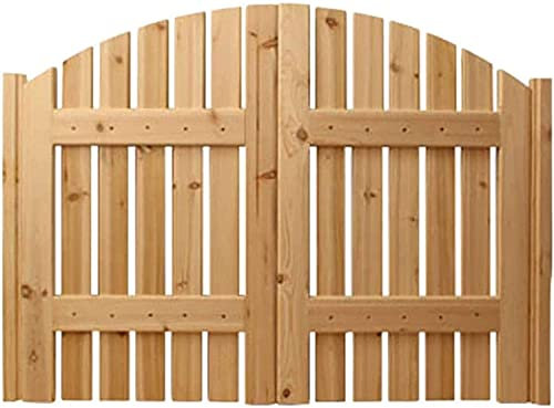 HACSYP Saloon doors, Interior Swing Door, Wall-Mounted Garden Fence Gate Swinging Café Doors Partition Door Entrance Pastoral Louver - with All Hinges (Color : 100 * 70 Cm, Size : A)
