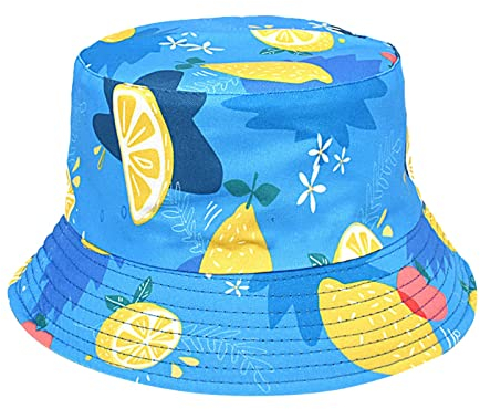Fischerhut,Fischerhut Bucket Hat Smile Herren Damen Bunt,Sonnenhut Sommerhut Bestickte Fischerhüte,Blumendruck Früchte Druck Mütze,Freizeithut Anglerhut Unisex Hüte Sonnenhut Hut for Fischerhüte Baum