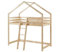 Laïba Kids Lit cabane Mezzanine Enfant Jardin des Petits Dormeurs Beige 90x190 cm