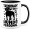 Tasse Hund Geschenk Trinknapf für Hunde Personal, Kaffeetasse Kaffeetasse Hunde Hundeliebhaber Hundemama Geschenkidee Hundepapa Herrchen Geschenke für Frauen Welpe Kaffee-Becher (Weiß/Schwarz)
