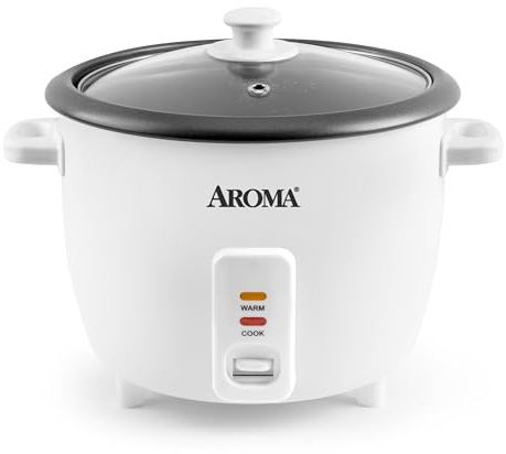 AROMA® ARC-368NG Rice Cooker, 8 Cups (Uncooked)/16 Cups (Cooke), Rice Cooker and Soup Warmer with One Touch Control, 4 Liter, White