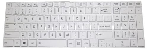 RTDPART Laptop Keyboard For Toshiba Satellite L50D-A English US White With Frame New