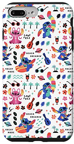 iPhone 7 Plus/8 Plus Disney Stitch and Angel Vacay Mode Print Case