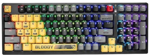 A4 Tech Tastatur A4TKLA47262 Mechanisch Schwarz Mehrfarbig QWERTY