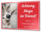 Vorsicht Hund Schild mit eigenem Foto - Warnung vor dem Hund Schilder - Achtung Hund Schild wetterfest - Hundeschild Warnung Warnschild - Hundeschilder personalisiert (Alu Dibond) (Design D4)