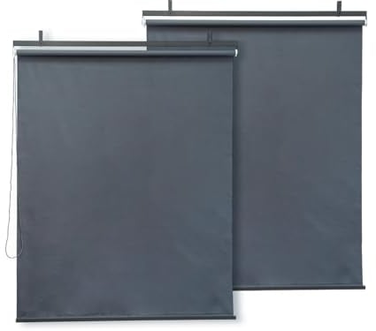 Habitat et Jardin Lot de 2 Stores pergola - 124 x 225 cm - Gris Anthracite