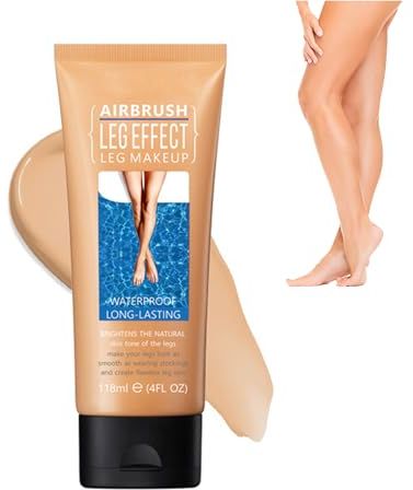Wasserfestes Bein-Make-up ohne Übertragung, Bein-Make-up-Lotion, wasserfestes Bein-Make-up für Krampfadern, wasserdichte Grundierung für Körper-Make-up, zur Tattoo-Abdeckung (mittleres Gold)