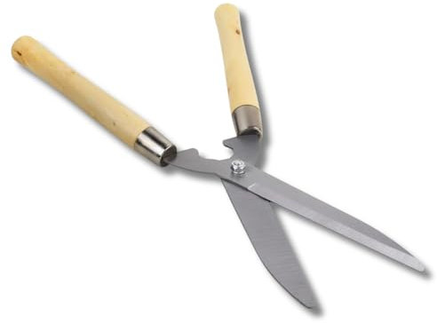 Garden Mile 50cm Wooden Garden Shears for Gardening Tools Heavy Duty Hedge Shears with Carbon Steel Blade Comfort Grip Loppers for Grass Shrubs Hedges Long Lasting Garden Tools for Gardening