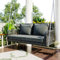 Merax Hängeschaukel 2-Sitzer, PE-Rattan Gartenschaukel mit Sitzkissen & Ketten, Hängebank Hollywoodschaukel Schaukelbank Gartenbank, Doppelschaukel für Garten Balkon Veranda, bis 320KG, Grau