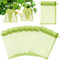 KINGLAKE 100Pcs Fruit Protection Bags, 17x23cm Sage Green Organza Gift Bags Large, Garden Plant Protect Net for Fruits Tree Strawberry Grape, Insects Barrier Vegetables Mesh