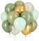 Luftballons Grüne Gold Ballons Salbeigrün Metallisch Gold Luftballon Gold Konfetti 60STÜCK 12ZOLL Olivgrün Helium Latex Ballon für Dschungel Geburtstag Party Dekorationen Safari Tiere Wilde Tropisch