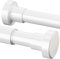 1 Tringle à Rideau de Douche sans Perçage, Tringle à Vêtements en Acier Inoxydable, Tringle à Rideau de Douche Réglable, Salle de Bain, Balcon, Rideau de Douche (69-90 cm, Φ25 mm, Blanc)