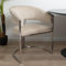 Milton & Oldbrook Velvet Esszimmerstuhl Valletta, Beige – Silber