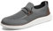 VGPSFN Mocasines de Hombre Mocasines Planos sin Cordones Zapatos náuticos Zapatos para Caminar Zapatos Formales Transpirables cómodos y livianos Gris Oscuro EU 39