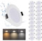 Grebeam 20er 5W LED Einbaustrahler 230V Ultra Flach Warmweiß Neutralweiß Kaltweiß Spot Deckenspots, IP44 LED Spots 230V, 75–90mm Lochmaß