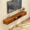 bingomiynhg Schwebende Regale, Wandbehang, TV-Schrank, Wandschrank, TV-Ständer, Satelliten-TV-Box, Kabelbox, TV-Einheit, schwebender Rahmen, Wandregal, Lagerregal/Gelbe Nuss / 120 cm