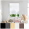 Zebra Day Night Roller Blinds - Made to Measure Day and Night Roller Window Blind with Light Filtering Privacy - Easy Fit Custom Roller Blind by Aprica (Colour White - Width 50cm Max - Drop 160cm)