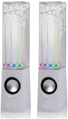 ChengChengJin Led Dancing Speakers-USB Water Speakers-with Dancing Fountain Light Show Sound Effect Speaker-for MP3 /Mobile Phones/Computer (White)