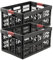 SomosTrade Klappbox 45L | Graphit - Rot | 54 x 28 x 37cm | mit Soft Touch Griffen | stabile Klappbox | Perfekte Aufbewahrung | (2 Klappbox - Graphit Rot)