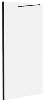 Vente-unique - Paroi de douche à l'italienne noir mat - Verre anti-calcaire 8 mm - 140x200 cm - DAREN