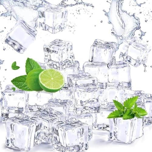120 Stück 20mm Plastik Eiswürfel Kunststoff Dauereiswürfel