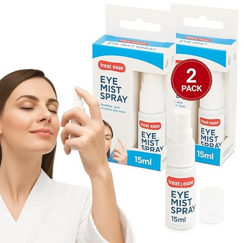FERRIS Eye Spray for Dry & Irritated Eyes 15ml (Pack of 2) | Instant Relief for Dry, Tired & Itchy Eyes | Soothing Ocular Mist Spray | Long Lasting Hydration & Protection | Alternative to Eye Drops