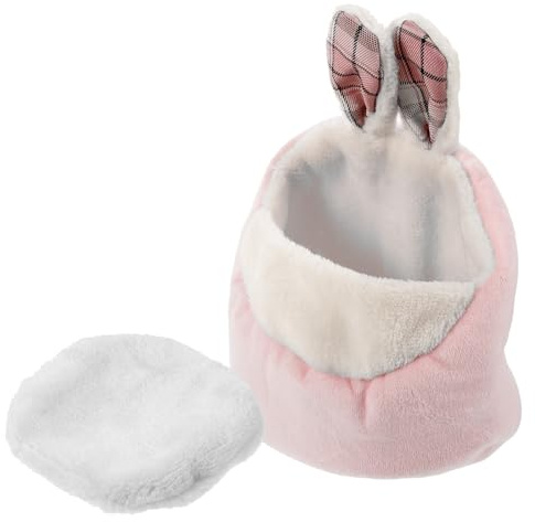 BAZEITFLOW Kuscheliges Meerschweinchenbett aus Flanell mit Niedlicher Form Waschbar und Wärmeisolierend für Kleine Haustiere an Kalten Tagen