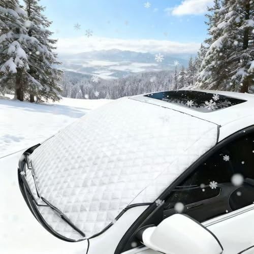CHENGJIANSHANGMAO Frontscheibenabdeckung Winter für Opel Astra J Sports Tourer 2012-2015, Ganzjährig Sommer Sonnenschutz/Winter Schnee EIS Frost Staub Wasserbeständig UV