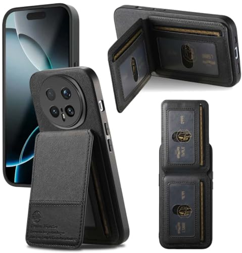 LIAOCY Hülle für Honor Magic8 Pro/Magic 8 Pro, Brieftaschen Handyhülle mit RFID-Blockierung, Ultradünne Stoßfest Hülle mit Kartenhalter [Magnetverschluss], Black.