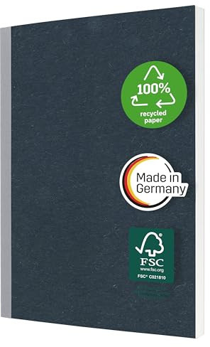 Sigel Quicknote Notizbuch A5 kariert dunkelblau 200 Seiten perforiert | SN220, Kartoncover, nachhaltiges Papier, alle Blätter perforiert