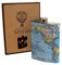 Gift Republic Man of The World Map Hip Flask, Stainless Steel, Blue
