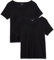Amazon Essentials Women's Regular-Fit Short-Sleeve V-Neck T-Shirt, Pack of 2, Black, M