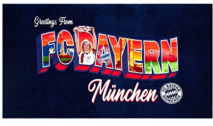 FC Bayern München Strandtuch - Greetings - 90 x 180 cm Duschtuch Badetuch FCB