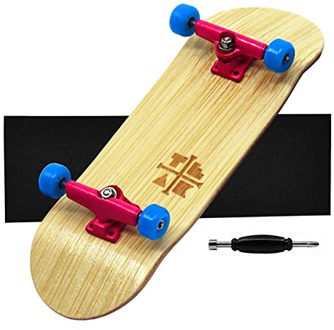 Teak Tuning 32 mm Prolific Komplettes Griffbrett – Cotton Candy | 32 mm x 97 mm handgefertigtes Deck aus Ahornholz | Pro-Board-Form | Polyurethan-Lager-Räder | O-Ring-Tuning