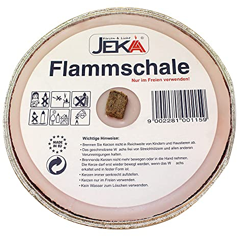 JEKA Kerzen GmbH Partylicht/Flammschale in Assiette Größe ca. Ø160 x H25 mm