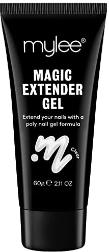 Mylee Gel Extension d'Ongles – Tenue Longue Durée, Look Naturel, Débutants et Professionnels, Gel Construction Épaississant Ongles Acryliques, Nail Art - Tube 60g (Clear)