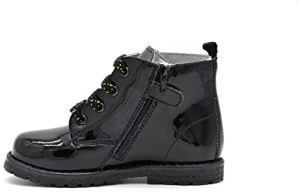 Stivaletti Bambina NeroGiardini I122072F in Vernice Nero Modello Casual. Una Calzatura Comoda Adatta per Tutte Le Occasioni. Autunno-Inverno 2021-2022.EU 25