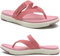 COFACE Chanclas Mujer Moda Ortopedicas Comodas Cuero Tela Elegantes Sandalias de Dedo Señora Piel Verano Playa Piscina Flip Flop Ligera Abierta Chancletas Pala Antideslizante Goma Suela Rosa 38