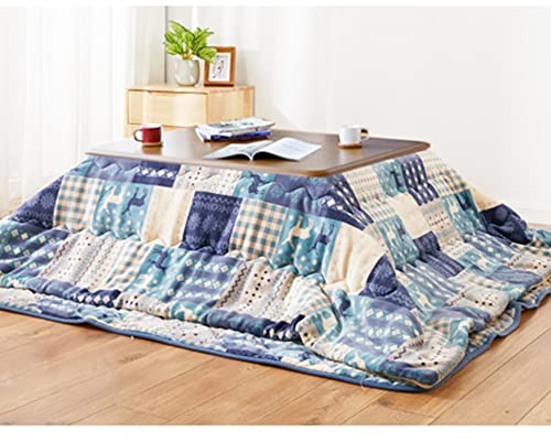4 Stück set Kotatsu Heizung Japanischer Tisch,mit Decke Teppich Heizung,Tatami-Tisch Couchtisch Beistelltisch,Massivholz Japanisches Wärmetisch Tisch,für Zimmer Schlafzimmer Wohnzimmer ( Color : B , S