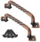 Ouvin 2 Pack Barn Door Pull Handle Hardware for Wooden Garden Gate Shed Cabinet Door (128mm/5inch Copper)