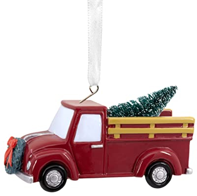 Hallmark Weihnachtsdekoration, Pickup-Truck mit Baum, Rot