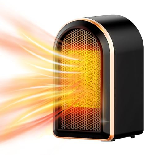Electric Heater, 800W/1200W PTC Ceramic Fan Heaters, Portable Fast Heating for Home Low Energy Silent, Energy Efficient Space Heater of 2-Speed Adj Modes, Overheat & Tip Over Protection
