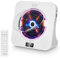 Qoosea Lettore CD Portatile Lettore CD da Tavolo Bluetooth con Schermo LCD Altoparlanti doppi Lettori CD per casa con Telecomando Display LCD Radio FM Timer Porta cuffie USB AUX