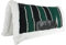 Brama West Westernpad Nikan - mit Webpelzrand stoßabsorbierend - Schwarz/Dunkelgrün - Größe 50 x 50cm