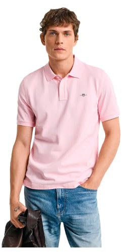 GANT Herren REG Shield SS Pique Polo Polohemd, California PINK, 56