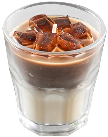 Duftkerze Kaffee Kaffeekerze, Kerze Mit Kaffeeduft, Eiskaffee-Kerze, Duftende Natürliche Sojawachskerze, Becherkerze Für Meditation, Heimdekoration